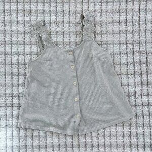 Button Down crop Tank